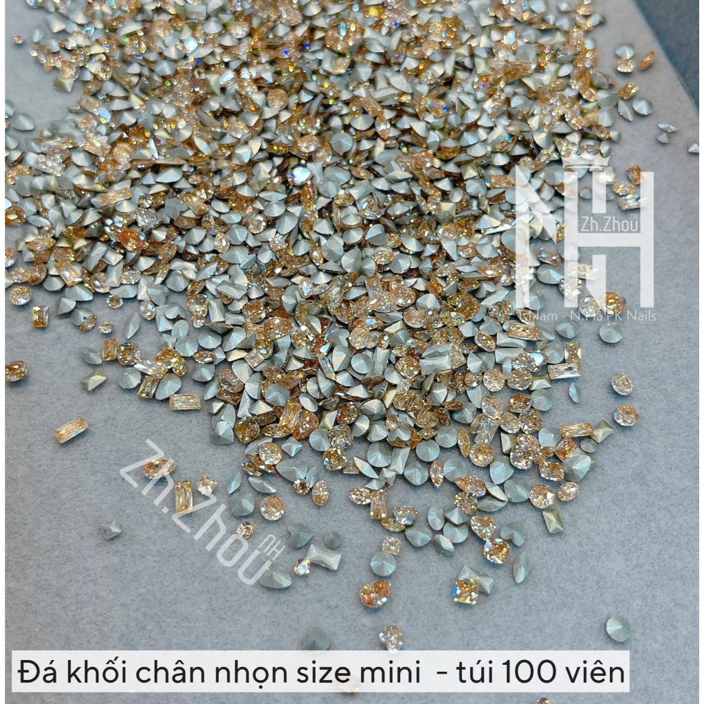 Set đá khôi mini , đá khối mini chạy viền mix hình, siêu hot 2023, phụ kiện nail chính hãng