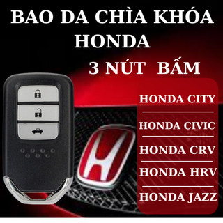 Bọc chìa khoá  Honda City Honda Crv Honda Civic,Bao da chìa khóa Honda City RS Honda Crv Honda Civic (H3,4 MÓC D)