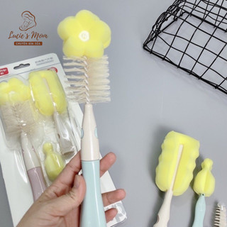 Bộ Cọ Rửa Bình Sữa Moonship Cao Cấp 2 Chi Tiết Và 6 Chi Tiết Xoay 360 Độ