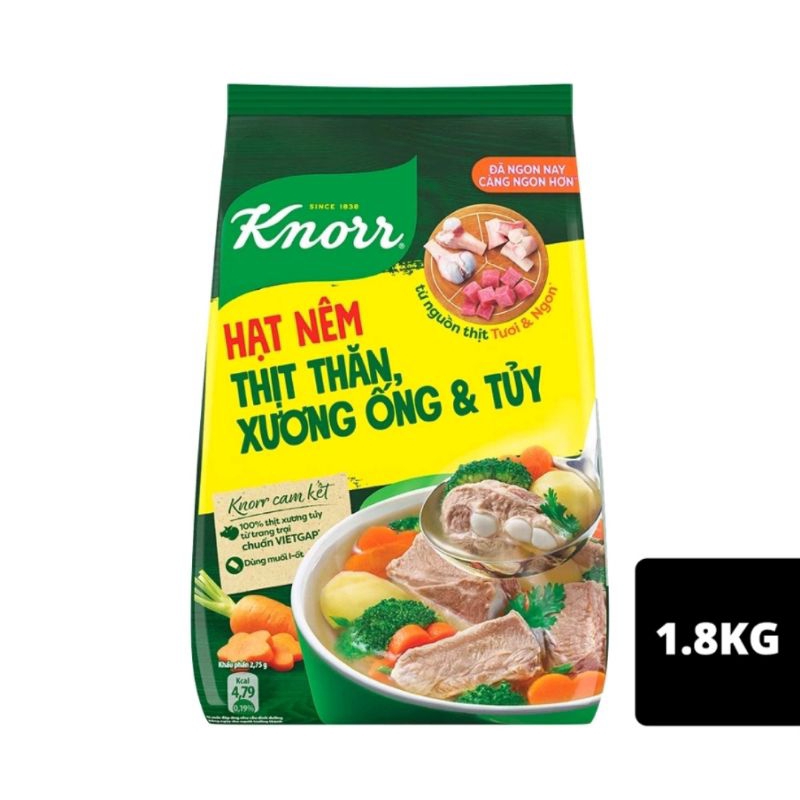 Hạt nêm Knorr Thịt Thăn, Xương Ống & Tủy gói 1,8kg