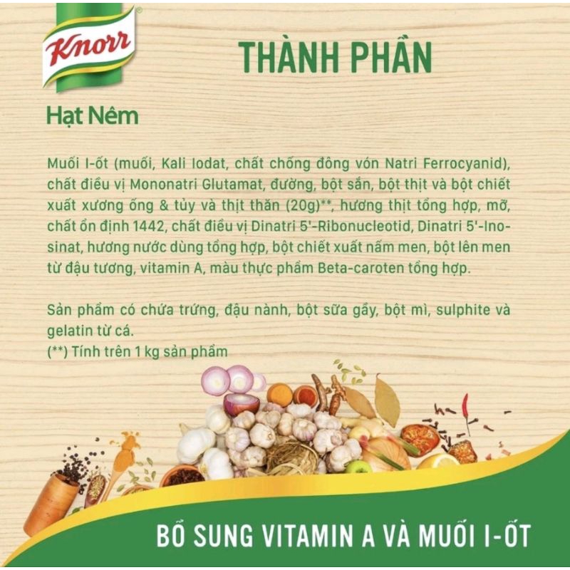 Hạt nêm Knorr Thịt Thăn, Xương Ống & Tủy gói 1,8kg
