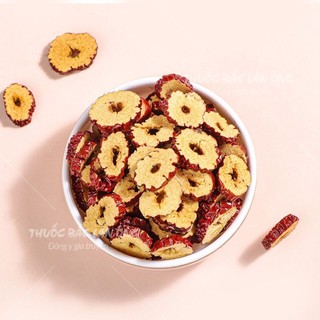 Táo đỏ thái lát 500g, táo đỏ Hàn Quốc sấy giòn, không vụn, dùng pha trà, ăn vặt, nấu chè, chưng yến