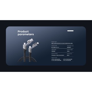 Cáp sạc nhanh đa năng 2in2 Remax RC-C189 TypeC to TypeC 65W / TypeC to LN 27W / USB-A to TypeC 30W, dài 1M (Đen)