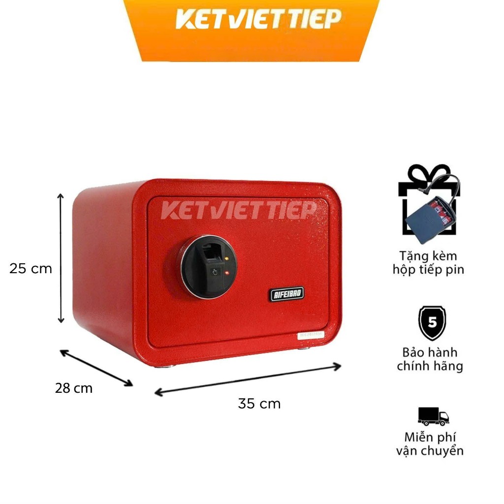 Két Sắt Mini Thông Minh Tiêu Chuẩn Khách Sạn, Két Mini Vân Tay Điện tử Chuẩn Phong Thủy 25LBF