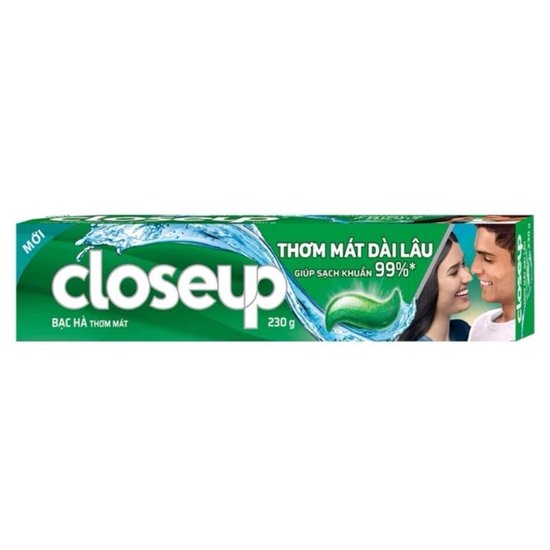 Kem Đánh Răng, combo 3 típ kem Closeup Cho Hoi Thở Thơm Mát Bất Tận Bạc Hà The Mát 230G/Tuýp