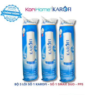 Combo 3 lõi lọc nước số 1 PP 5 micron Karofi Smax Duo Karofi Livotec (KHÔNG PHẢI BỘ 123)