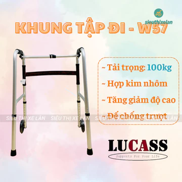 [HỎA TỐC HCM] Khung Tập Đi cho Người Già LUCASS, Khung Tập Đi Hợp Kim Nhôm Siêu Nhẹ Cho Người Tai Biến