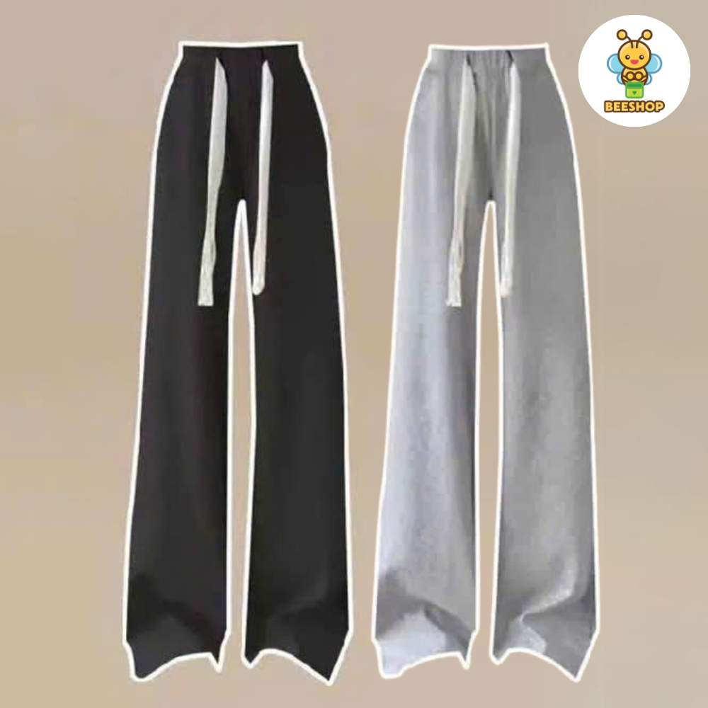 Quần da cá suông có dây rút cho bé gái size đại BEESHOP D25008