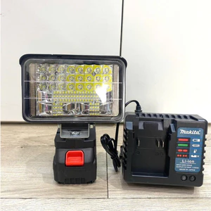 Đèn Tích Điện Sáng Phủ Rộng Dùng Liên Tục 8-10H, Pin Makita 10Cell Kèm Sạc