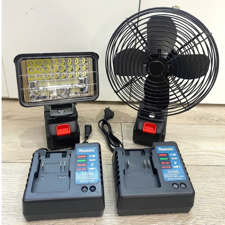 Đèn Tích Điện Sáng Phủ Rộng Dùng Liên Tục 8-10H, Pin  Makita 10Cell Kèm Sạc
