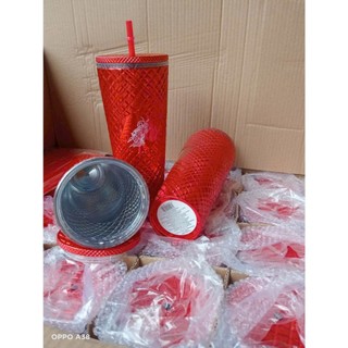 Ly Kim Cương 2 lớp -Hàng Tặng Sting 700Ml kèm ống hút