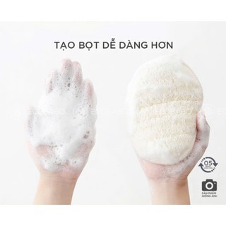 Bông Tắm Sơ Mướp Tẩy Da Chết Nhẹ Nhàng - Bông Tắm Massage Cơ Thể Giúp Thư Giãn Thoải Mái