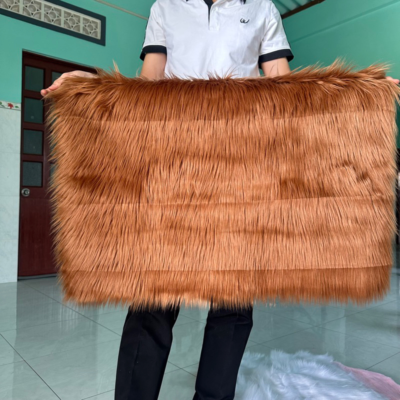 Thảm Lông Trải Bàn Trang Điểm Giá Rẻ - Thảm Lông Chụp Hình Mỹ Phẩm 50cm x 80cm
