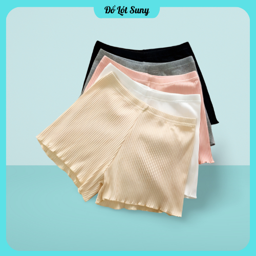 Quần váy cotton, Quần váy đùi chất cotton gân tăm