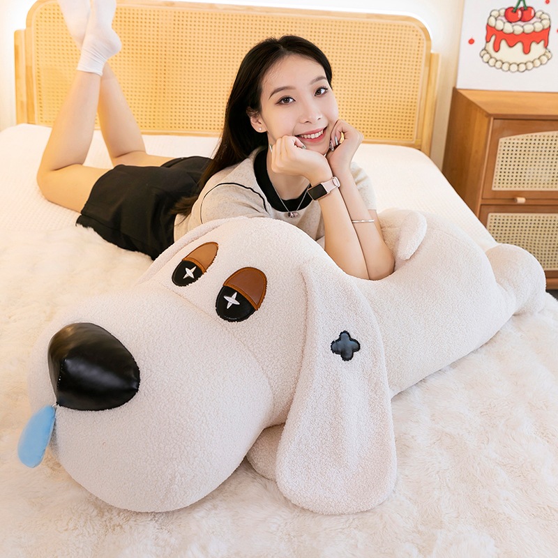 Gấu Ôm Con Chó Nằm Ngủ Chảy Nước Mũi [ Kéo Rút Chậm ] Gấu Bông Con Chó Dùng Để Ôm Hay Tựa Chất Liệu Lông Cao Cấp