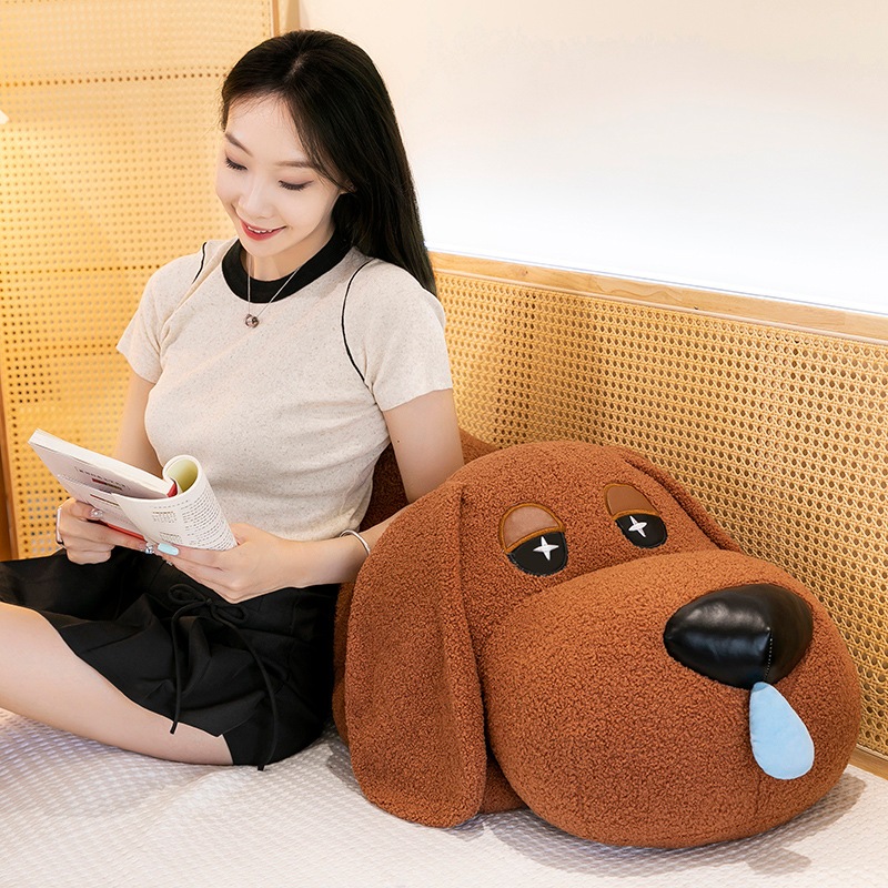 Gấu Ôm Con Chó Nằm Ngủ Chảy Nước Mũi [ Kéo Rút Chậm ] Gấu Bông Con Chó Dùng Để Ôm Hay Tựa Chất Liệu Lông Cao Cấp