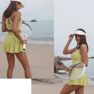 Bộ đồ tập thể thao nữ chân váy pickleball liền thân cao cấp(mã vay01)