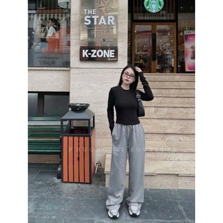 XẢ KHO 49K TRÊN LIVE Áo Thun Trơn Croptop Cổ Tròn Dài Tay Ôm Body Áo Giữ Nhiệt Thu Đông Basic Hàn Quốc Freesize