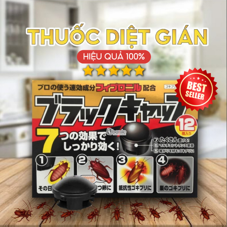 Thuốc Diệt Gián Nhật Bản 12 Viên An Toàn Hiệu Quả Cho Con Người Và Vật Nuôi TR TARAA