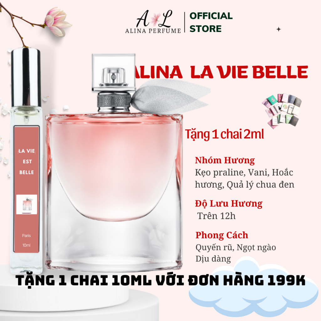NEW Nước Hoa Nữ Chính Hãng Alina Perfume GP La vie Est Belle 10ml Thơm