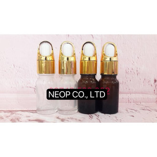 Chai Tinh Dầu 10ml Nắp Quai Bóp Giọt Thủy Tinh Màu Trắng và Màu Nâu_T85