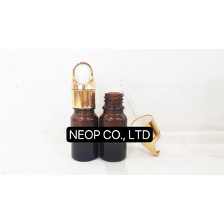 Chai Tinh Dầu 10ml Nắp Quai Bóp Giọt Thủy Tinh Màu Trắng và Màu Nâu_T85