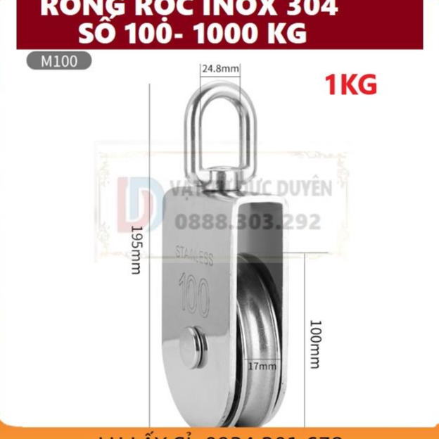 Ròng rọc inox 304 số 100-1000kg | Shopee Việt Nam