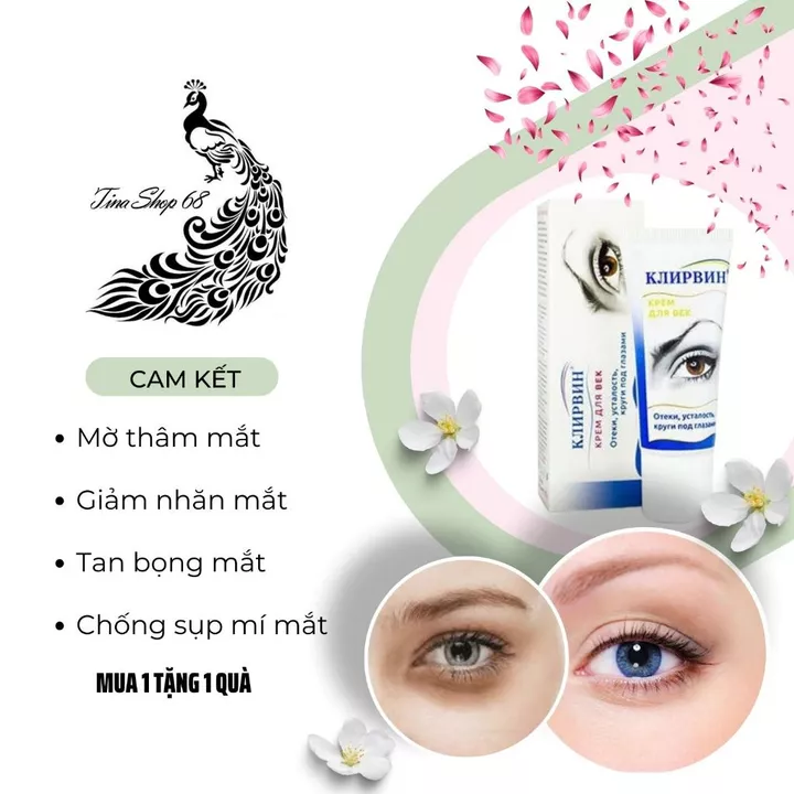 thâm mắt Klirvin Nga kem dưỡng mắt giảm quầng thâm mắt chống thâm mắt kem tan bọng mắt