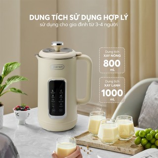 Máy làm sữa hạt Elmich 1L CBE-8650 - 600W- Chống Cháy- 8 chế độ- Hẹn giờ thông minh- Lưỡi dao 3 tầng