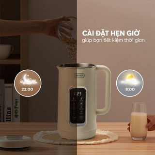 Máy làm sữa hạt Elmich 1L CBE-8650 - 600W- Chống Cháy- 8 chế độ- Hẹn giờ thông minh- Lưỡi dao 3 tầng