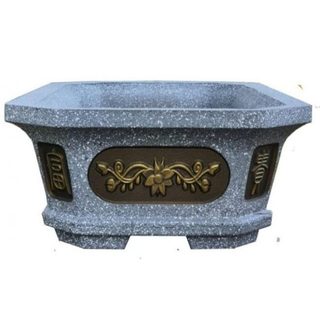 Khuôn đúc chậu chữ nhật vát góc 35x25x16cm, chất liệu nhựa abs