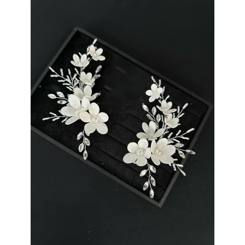 Bộ cài tóc cô dâu xinh đơn giản cho các dâu mùa cưới MM109