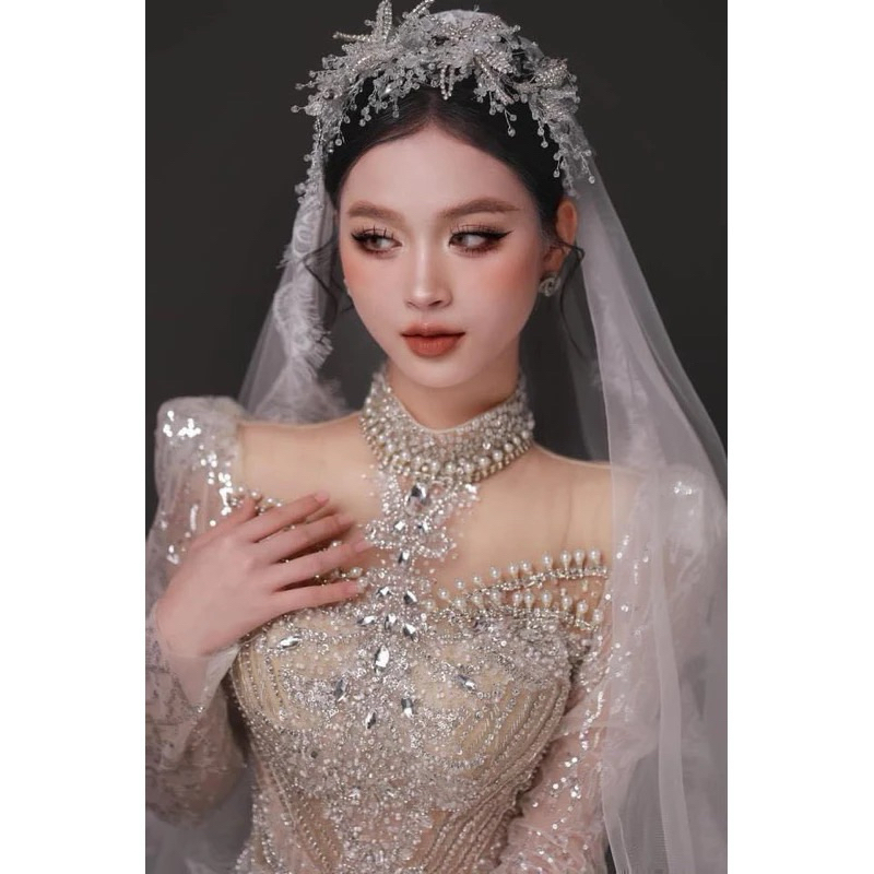 Cài tóc cô hoa hoa đá mẫu mới MM110