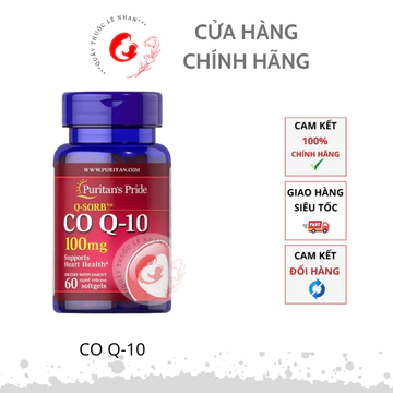 Viên uống CoQ10 100mg 60 giúp tăng cường sức khỏe tim mạch,chống oxi hóa