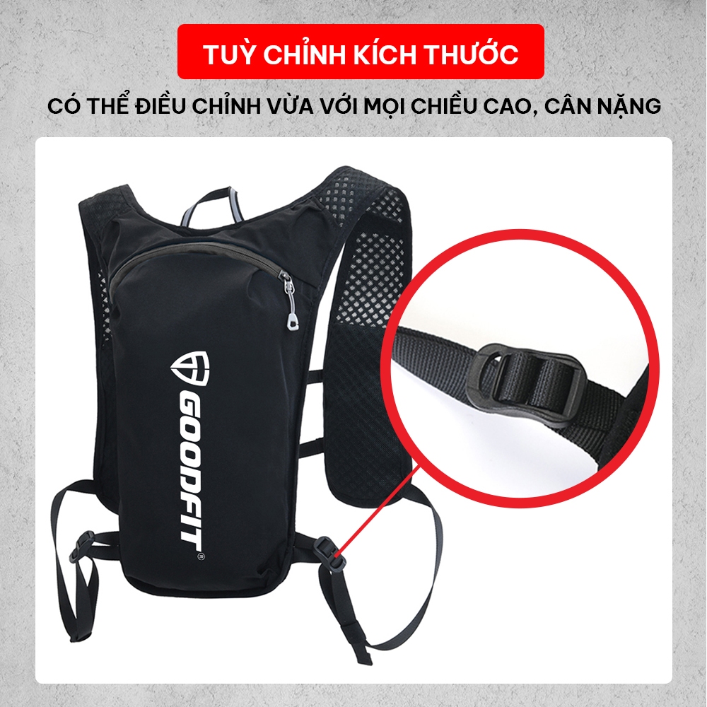 Balo thể thao, vest nước chạy bộ marathon, đạp xe trekking Goodfit GF302RV, thể tích đựng đồ tới 10L
