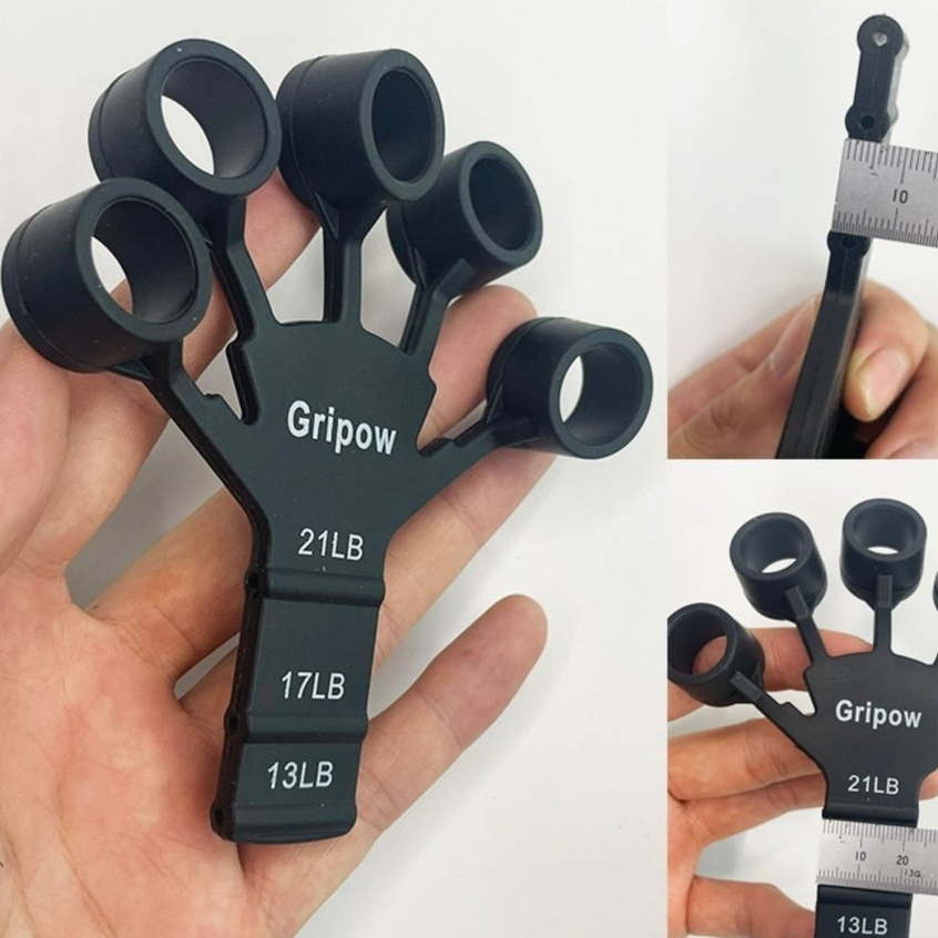 Tay Nắm Luyện Tập Ngón Tay Silicone 6 Mức Kháng Lực Cho Người Chơi Guitar , Gripow Strength Trainer Luyện Tập Cơ Ngón