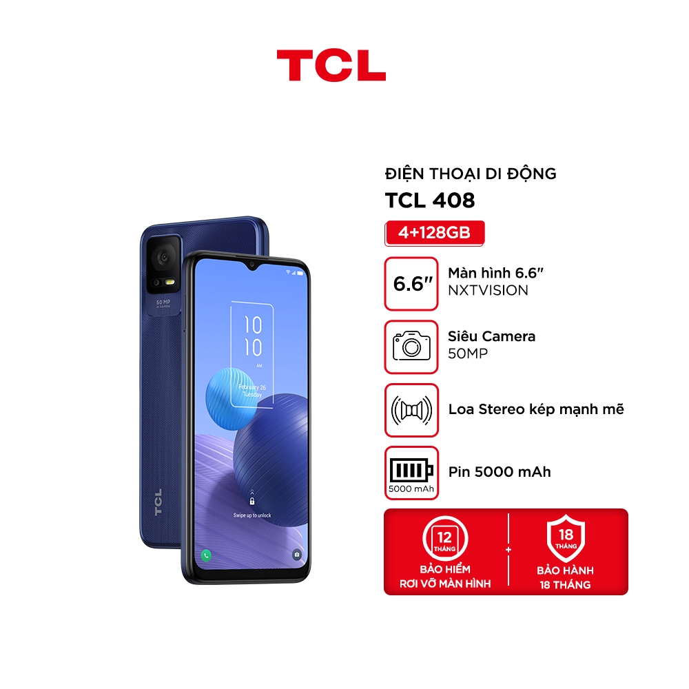 Điện thoại di động TCL 408 T507U (4+128GB) - Bảo hành chính hãng ...