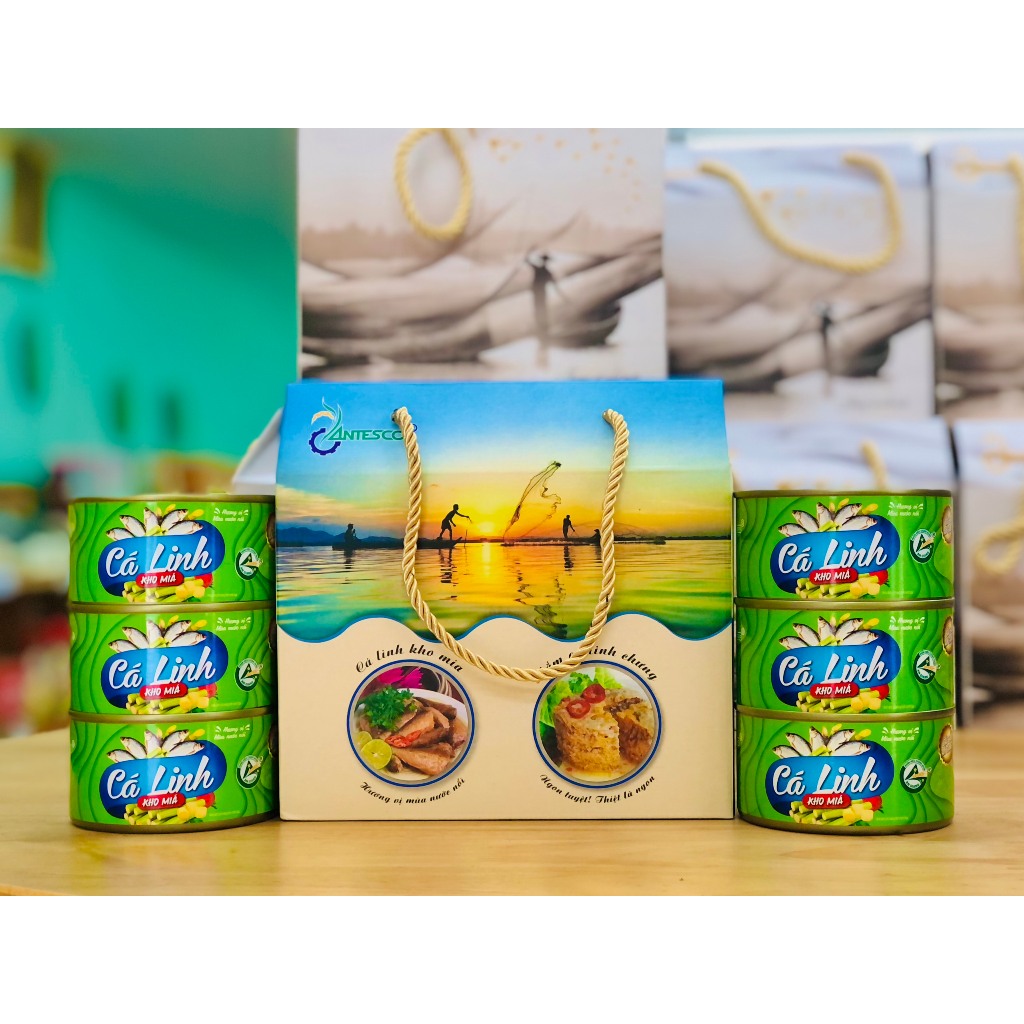 Cá Linh kho mía 6 lon/ hộp ANTESCO (Hương vị mùa nước nổi) | Shopee ...