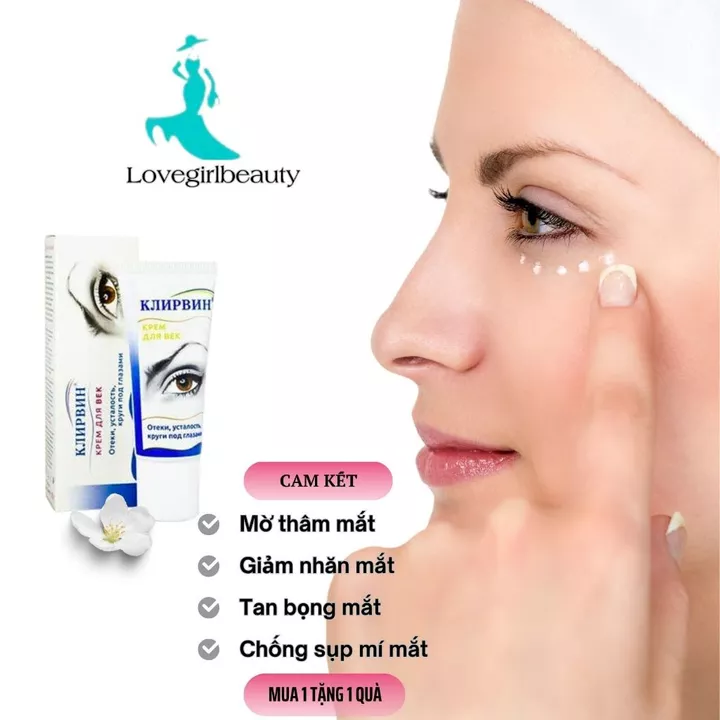 Giảm thâm mắt Klirvin kem dưỡng vùng quanh mắt giảm quầng thâm mắt kem tan bọng mắt chống thâm mắt