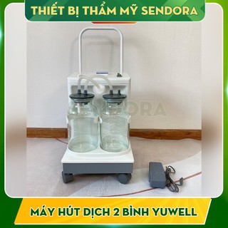 Máy hút dịch 2 bình YUWELL 7A-23D 20L sử dụng cho phòng khám, Máy hút dịch mũi 2 bình YUWELL
