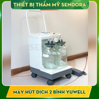 Máy hút dịch 2 bình YUWELL 7A-23D 20L sử dụng cho phòng khám, Máy hút dịch mũi 2 bình YUWELL