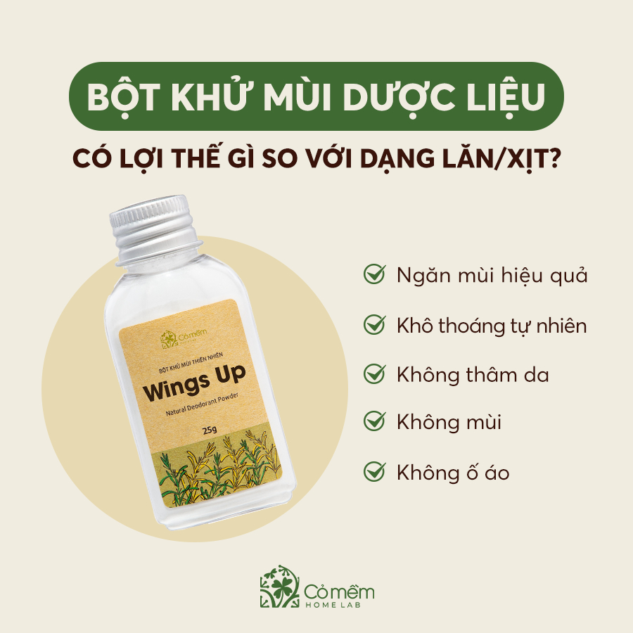 Ảnh Combo 2 Bột Khử Mùi Wings Up Khử Mùi Hôi Chân Hôi Nách Giảm Tiết Mồ Hôi Hôi Cỏ Mềm 25g 3
