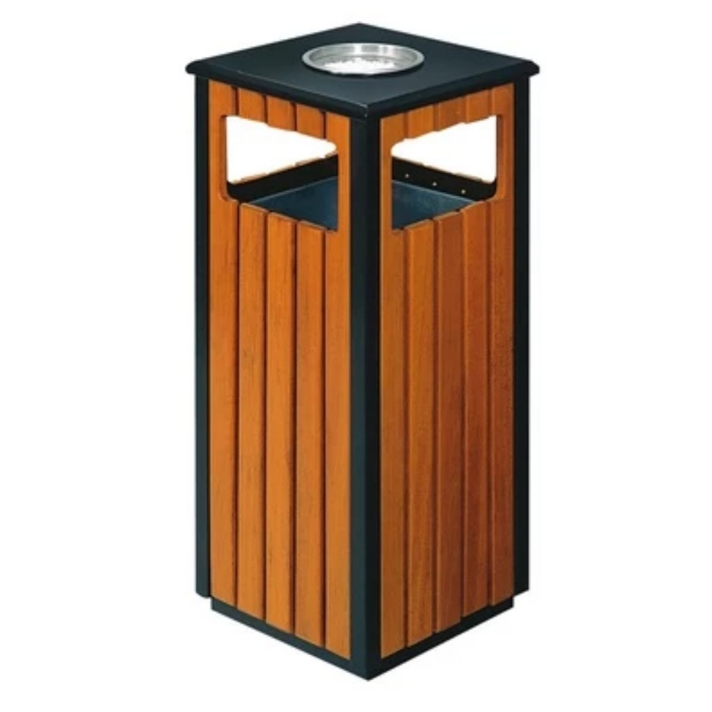 Thùng Rác Inox Ngoài Trời Bọc Gỗ Hình Vuông, THÙNG RÁC NGOÀI TRỜI VUÔNG ...