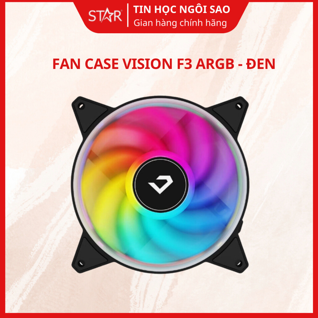 Fan Case Vision F3 ARGB - Đen - Bảo hành 6 tháng | Shopee Việt Nam