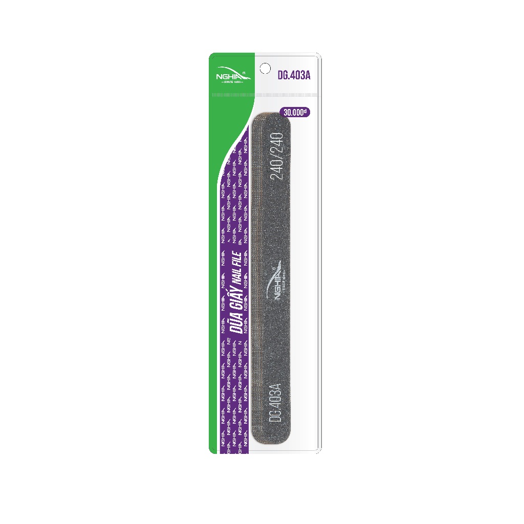 Ảnh Dũa Giấy Vỉ Nhựa Cao Cấp Giũa Gọn Móng Tay KỀM NGHĨA DG.403A Đen (6 chiếc/vỉ) 4