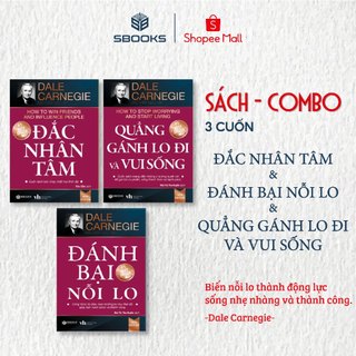 Sách - Combo 3 cuốn Đắc Nhân Tâm + Quẳng Gánh Lo Đi Và Vui Sống + Đánh Bại Nỗi Lo - SBOOKS