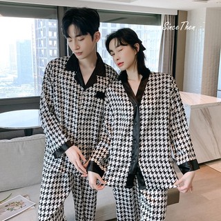 Bộ đồ ngủ đôi dài tay caro muối tiêu, bộ đồ ngủ đôi cho vợ chồng mới cưới (có ảnh thật kèm theo) - Sincethen