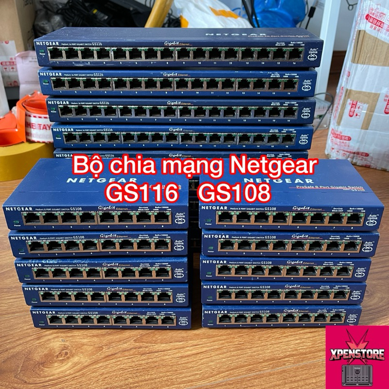 Bộ chia mạng 8-16 cổng Gigabit, Switch Netgear GS108, GS116 | Shopee ...