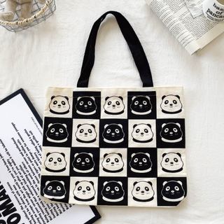 Túi Vải Canvas Gấu Trúc Dễ Thương MEILI STORE