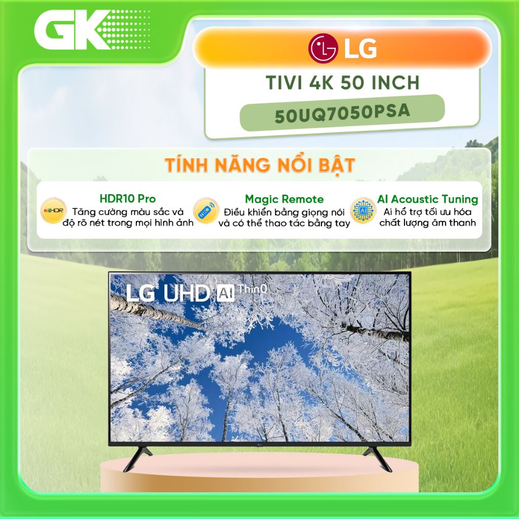 50UQ7050PSA - Miễn Phí Lắp Đặt Để Bàn HCM - Smart Tivi Tivi LG 4K ...